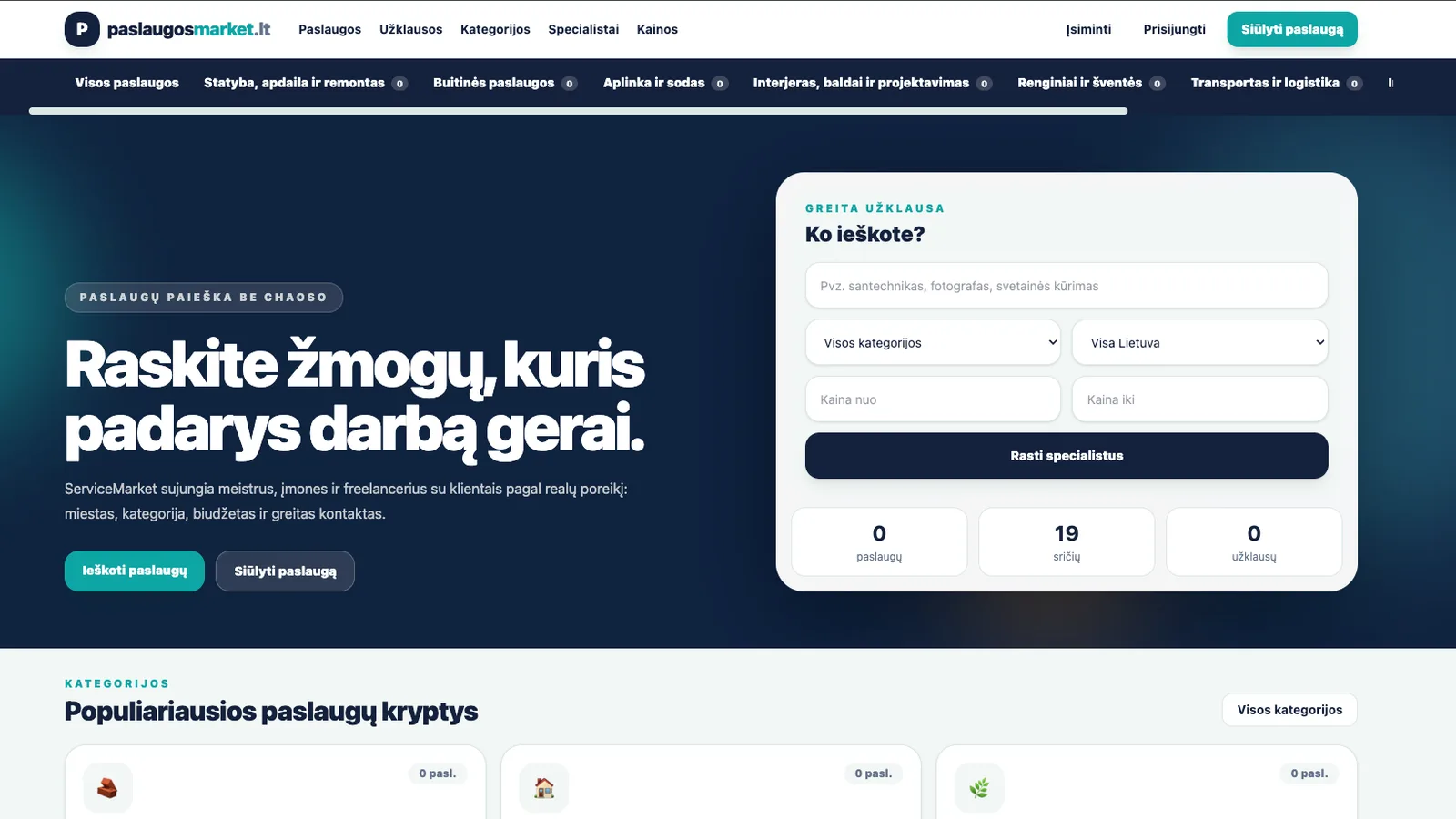 paslaugosmarket.lt screenshot