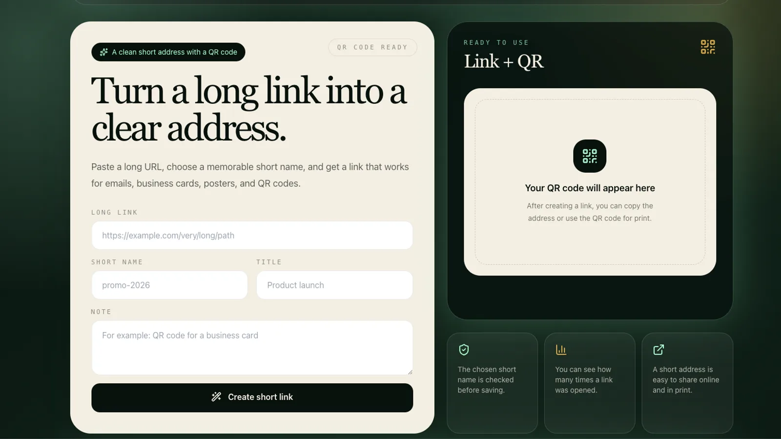 shortlink.webedge.dev screenshot
