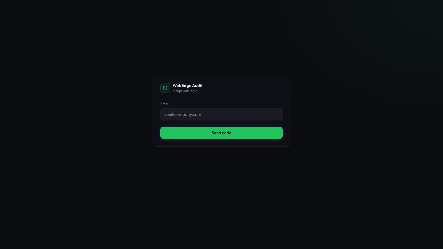 Website audit platform screenshot
